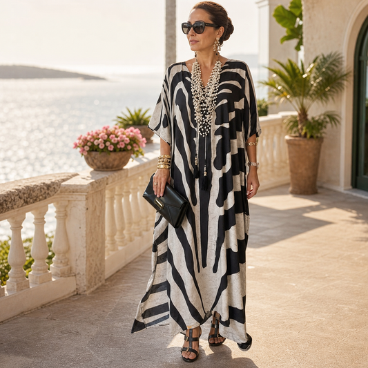 Amelia Leoncini™ Vestito kaftan fluido per uno stile estivo senza sforzo