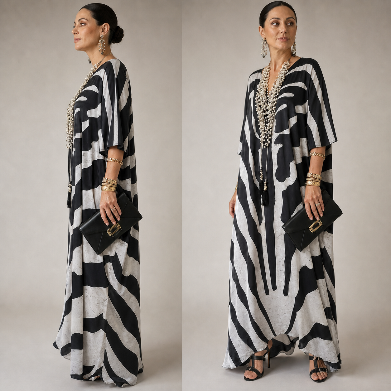 Amelia Leoncini™ Vestito kaftan fluido per uno stile estivo senza sforzo