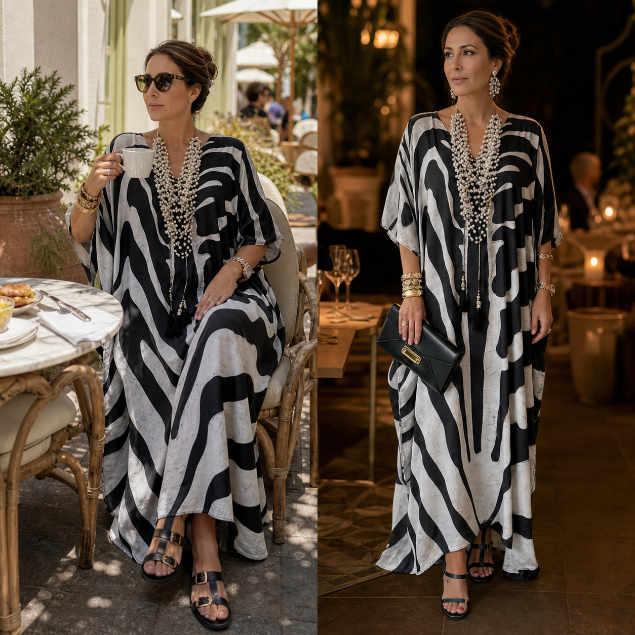 Amelia Leoncini™ Vestito kaftan fluido per uno stile estivo senza sforzo