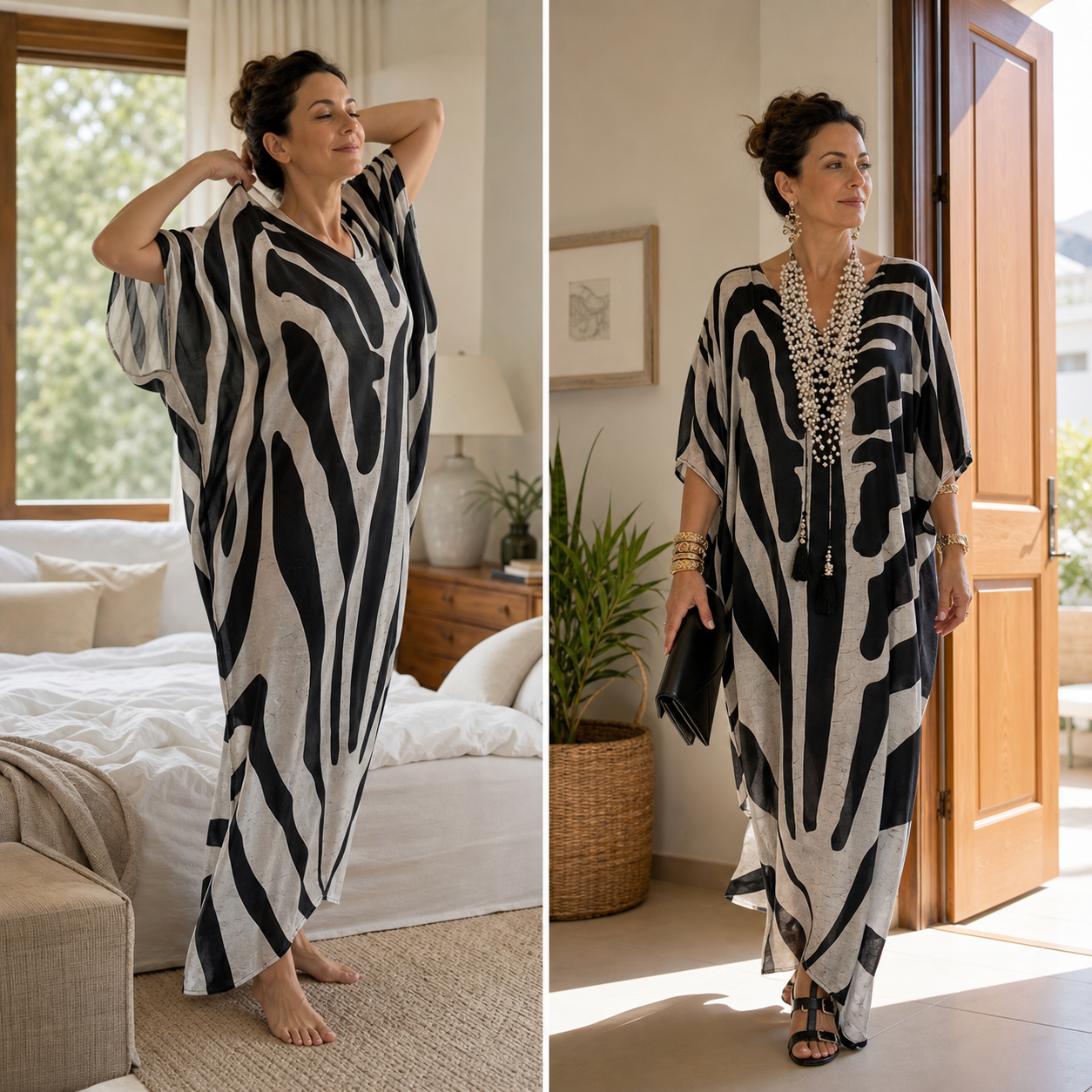 Amelia Leoncini™ Vestito kaftan fluido per uno stile estivo senza sforzo