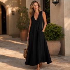 Andreina Liberati™ Vestito maxi senza maniche versatile per le giornate calde
