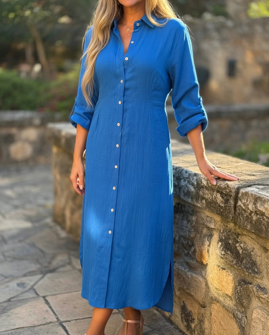 Antonella Giordano™ Vestito in cotone italiano rilassato