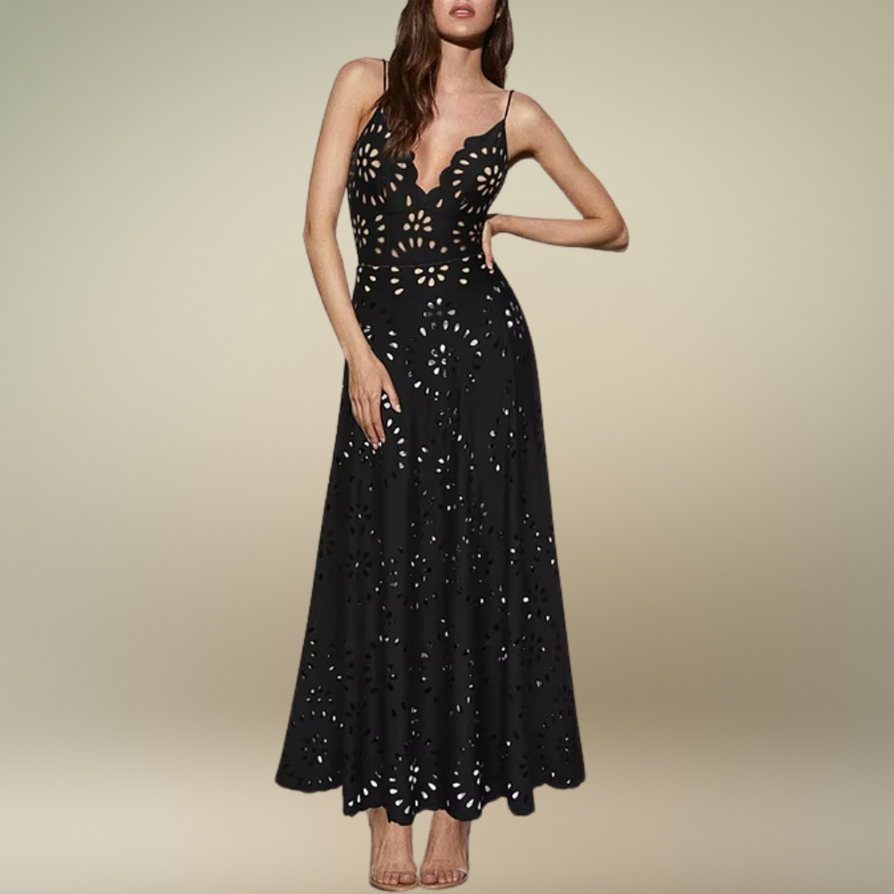 Azzurra Angelini™ Costume intero floreale con occhielli e maxi gonna