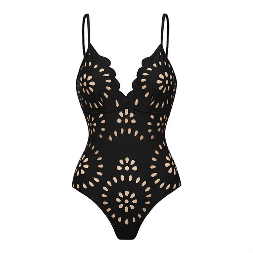 Azzurra Angelini™ Costume intero floreale con occhielli e maxi gonna