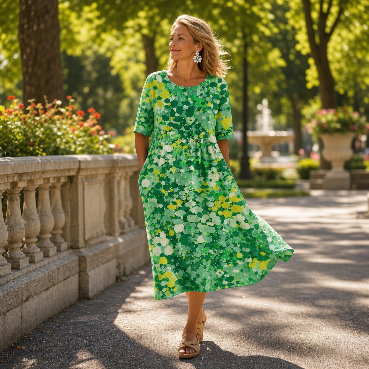 Azzurra Giovinazzo™ Vestito midi traspirante per uno stile senza sforzo