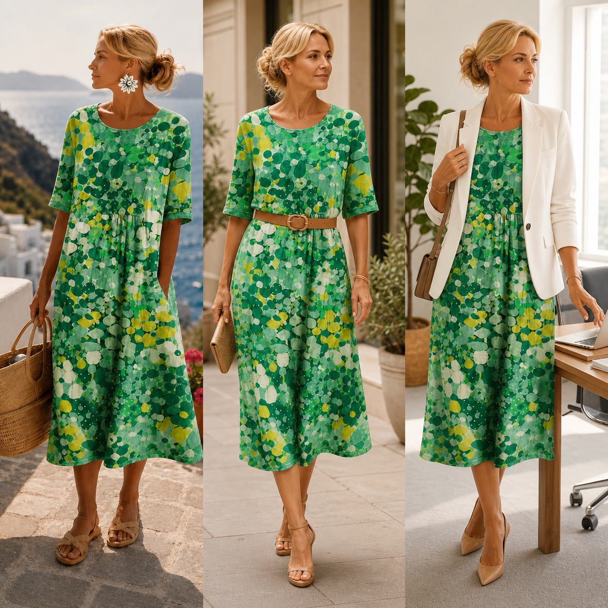 Azzurra Giovinazzo™ Vestito midi traspirante per uno stile senza sforzo