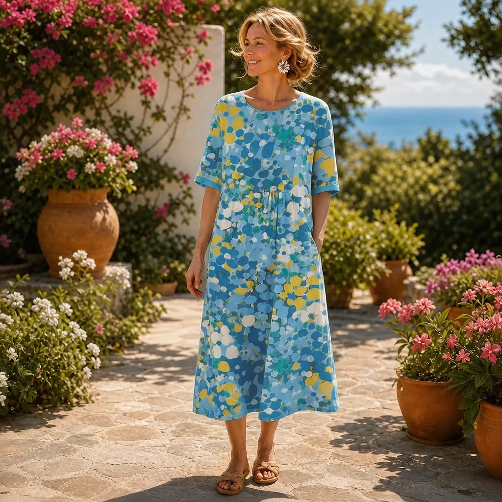Azzurra Giovinazzo™ Vestito midi traspirante per uno stile senza sforzo