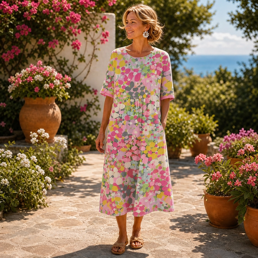 Azzurra Giovinazzo™ Vestito midi traspirante per uno stile senza sforzo