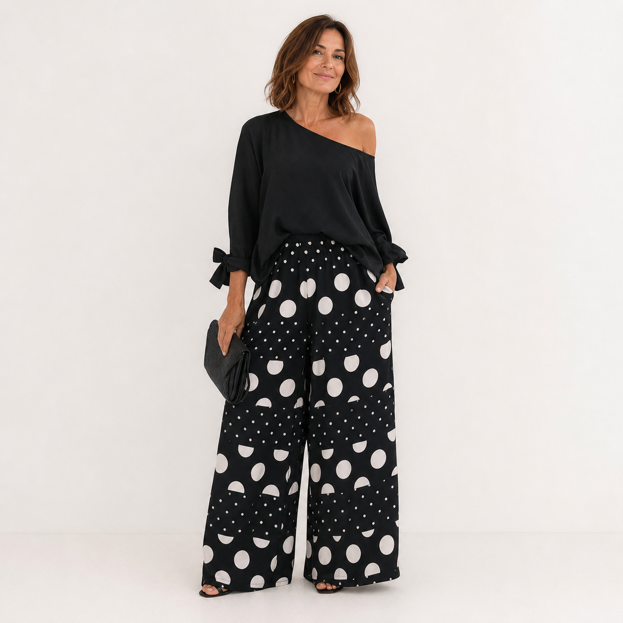 Azzurra Maggio™ Coordinato blusa ampia e pantaloni a gamba larga