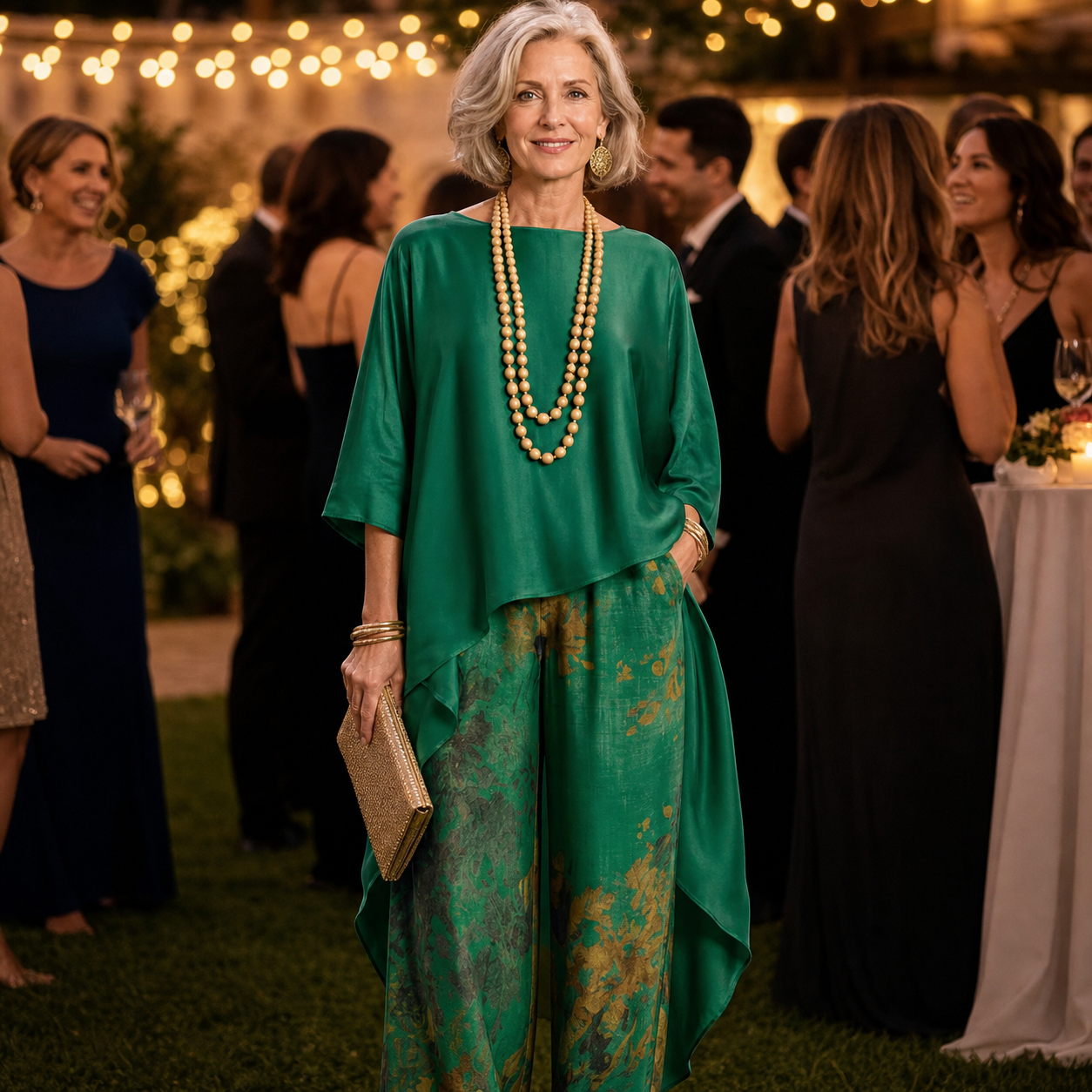 Barbara Girardi™ Completo elegante con stampa floreale per occasioni speciali