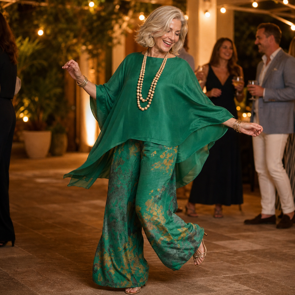 Barbara Girardi™ Completo elegante con stampa floreale per occasioni speciali