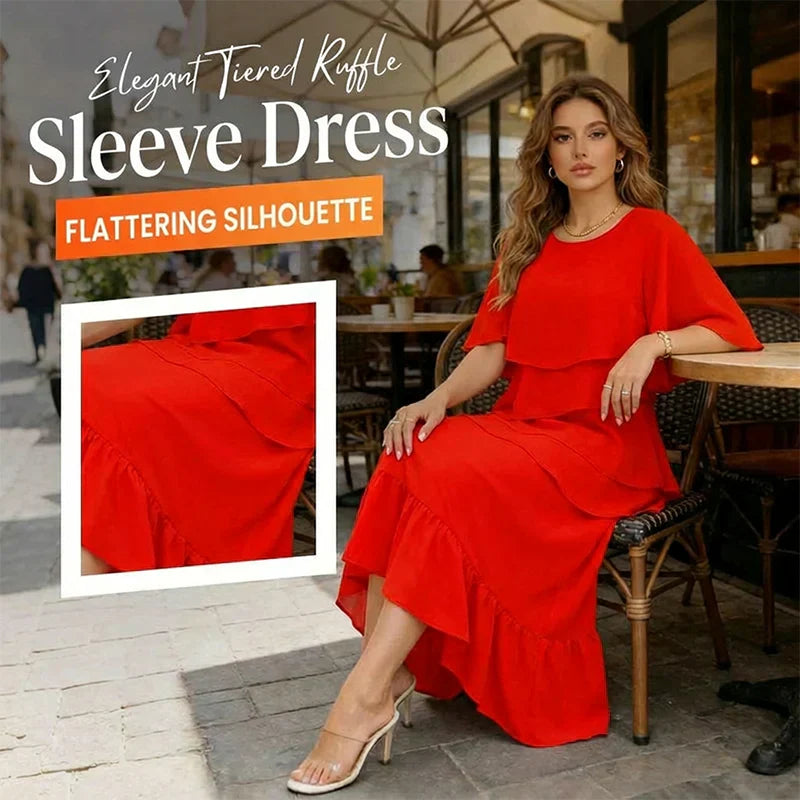 Barbara Muggia™ Vestito con maniche a volo per un'eleganza senza sforzo