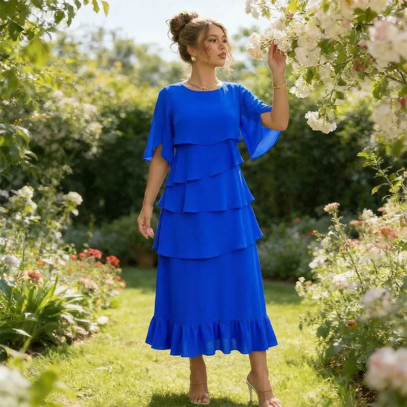Barbara Muggia™ Vestito con maniche a volo per un'eleganza senza sforzo