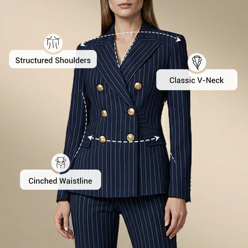 Barbara Ronchi™ Completo sartoriale a righe per uno stile raffinato