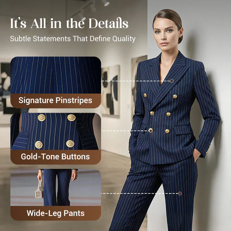 Barbara Ronchi™ Completo sartoriale a righe per uno stile raffinato