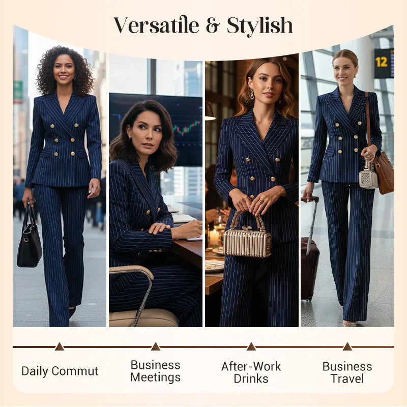 Barbara Ronchi™ Completo sartoriale a righe per uno stile raffinato
