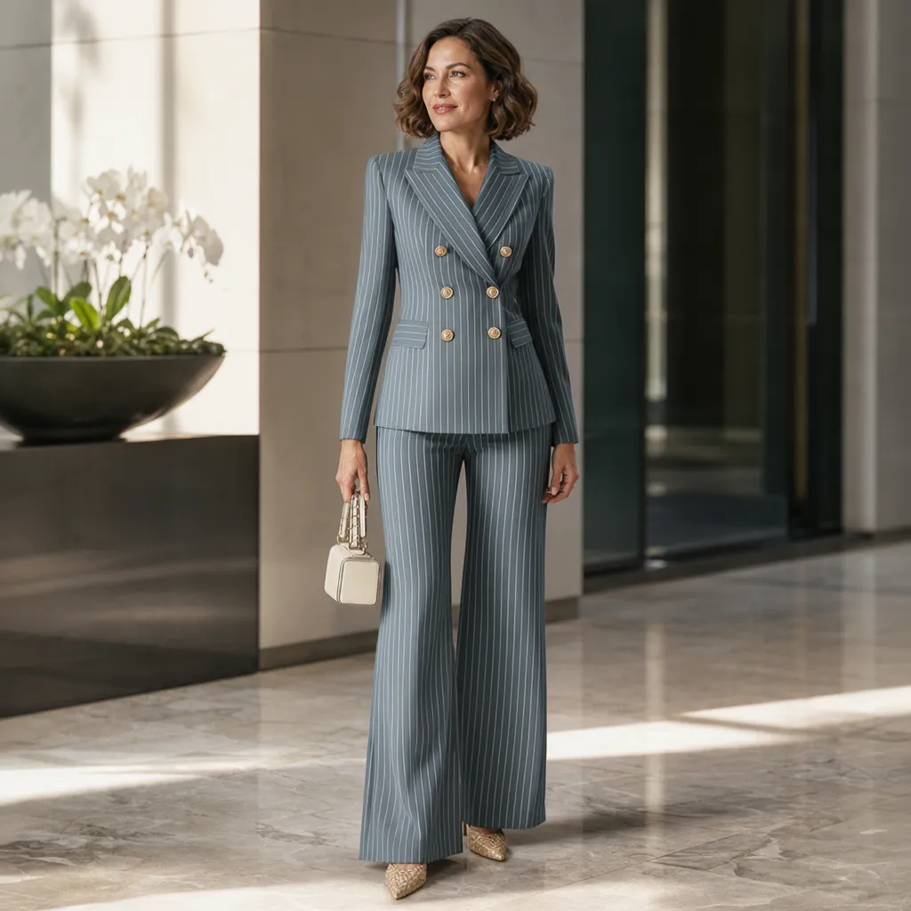 Barbara Ronchi™ Completo sartoriale a righe per uno stile raffinato