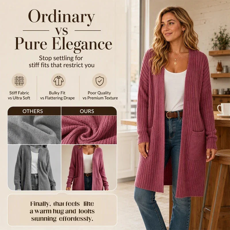 Benedetta Balducci™ Cardigan a coste per look stratificati senza sforzo