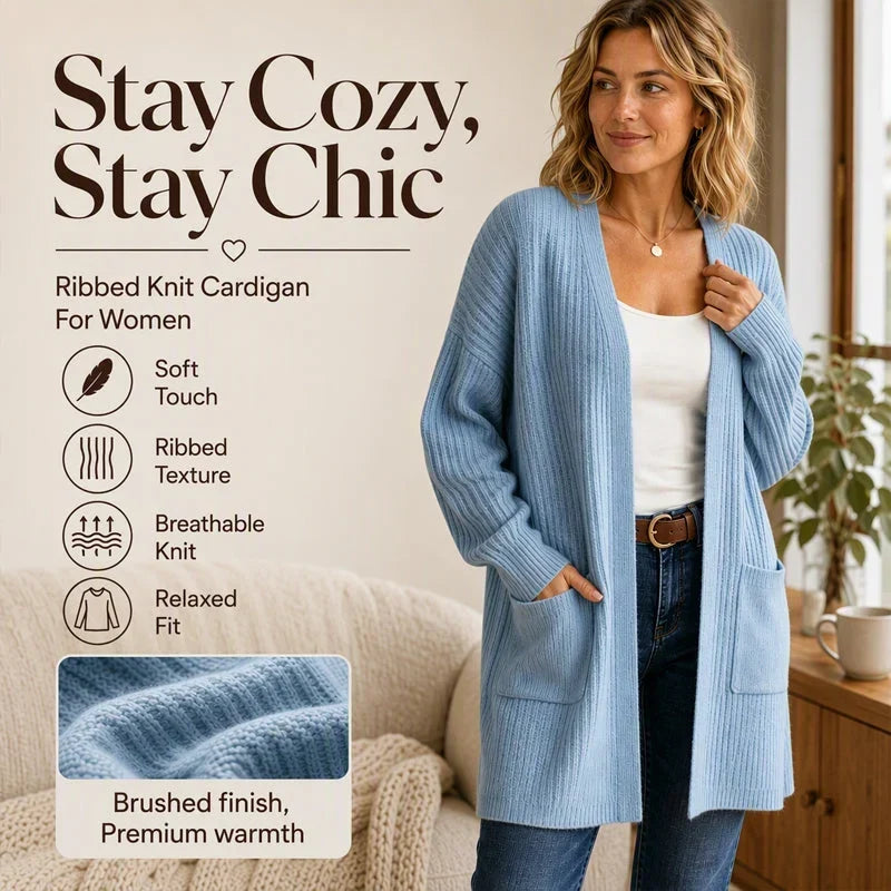 Benedetta Balducci™ Cardigan a coste per look stratificati senza sforzo