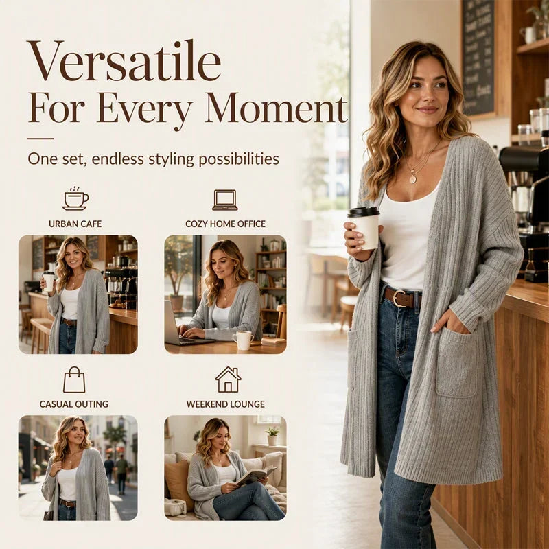 Benedetta Balducci™ Cardigan a coste per look stratificati senza sforzo