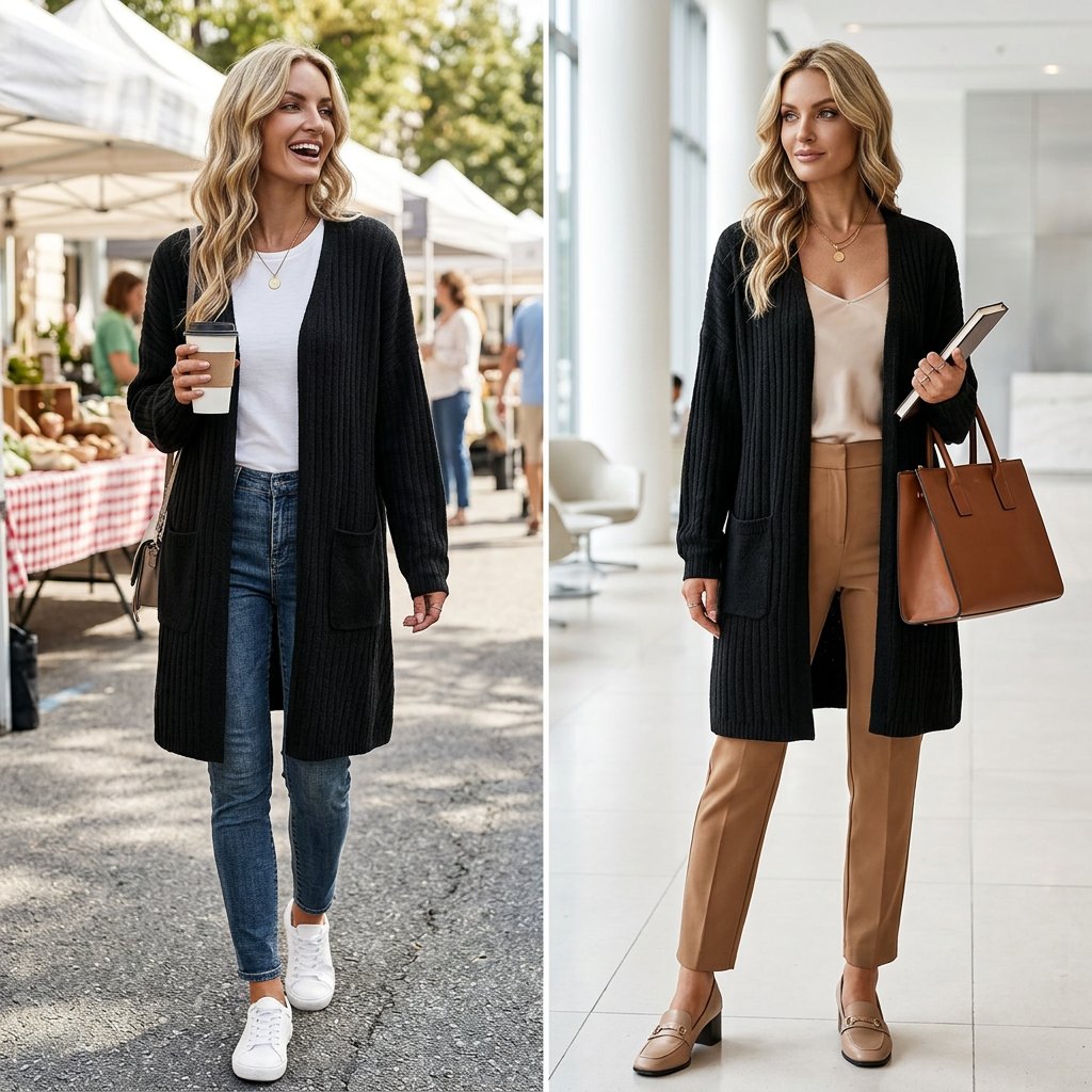 Benedetta Balducci™ Cardigan a coste per look stratificati senza sforzo