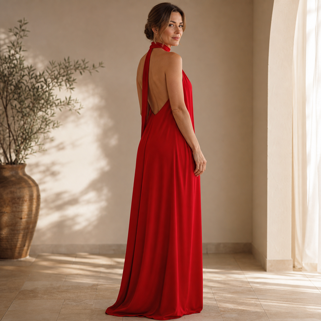 Benedetta Giuliani™ Abito maxi con collo all'americana per serate senza sforzo