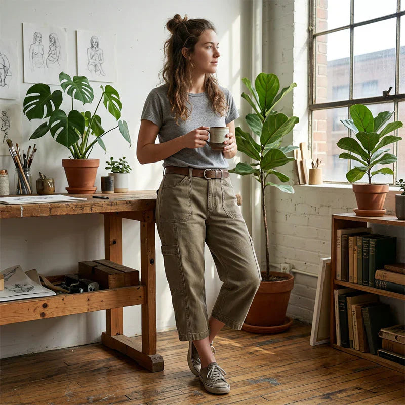 Benedetta Nanni™ Cargo capri relaxed fit con tasche funzionali
