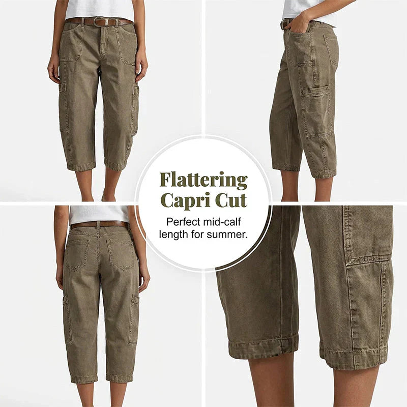 Benedetta Nanni™ Cargo capri relaxed fit con tasche funzionali