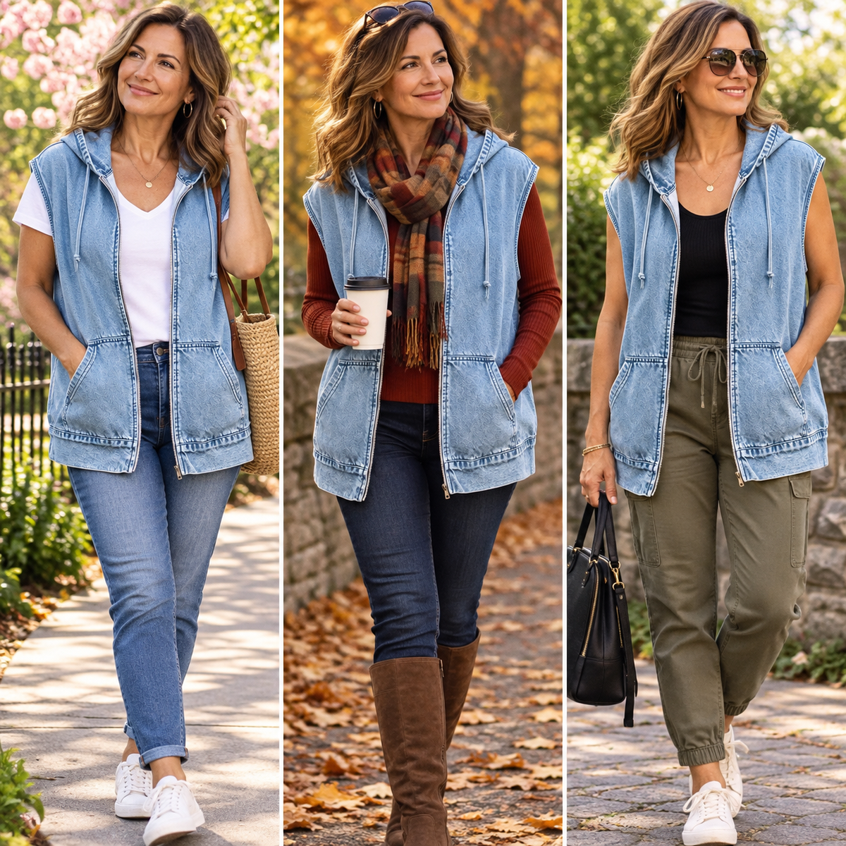 Beniamina Fazio™ Gilet con cappuccio per uno stile stagionale senza sforzo