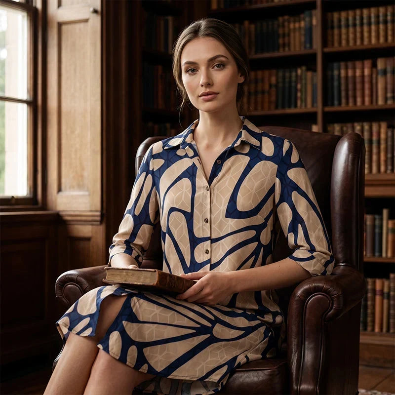 Bianca Borsani™ Abito geometrico versatile per giornate senza pensieri