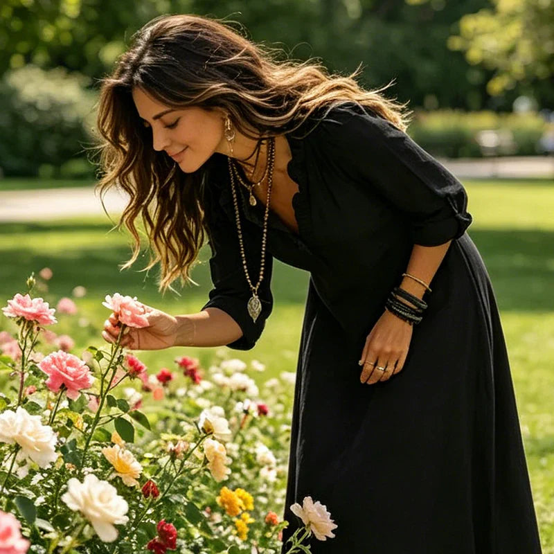 Bianca Napoletano™ Abito maxi fluido per uno stile estivo senza sforzo