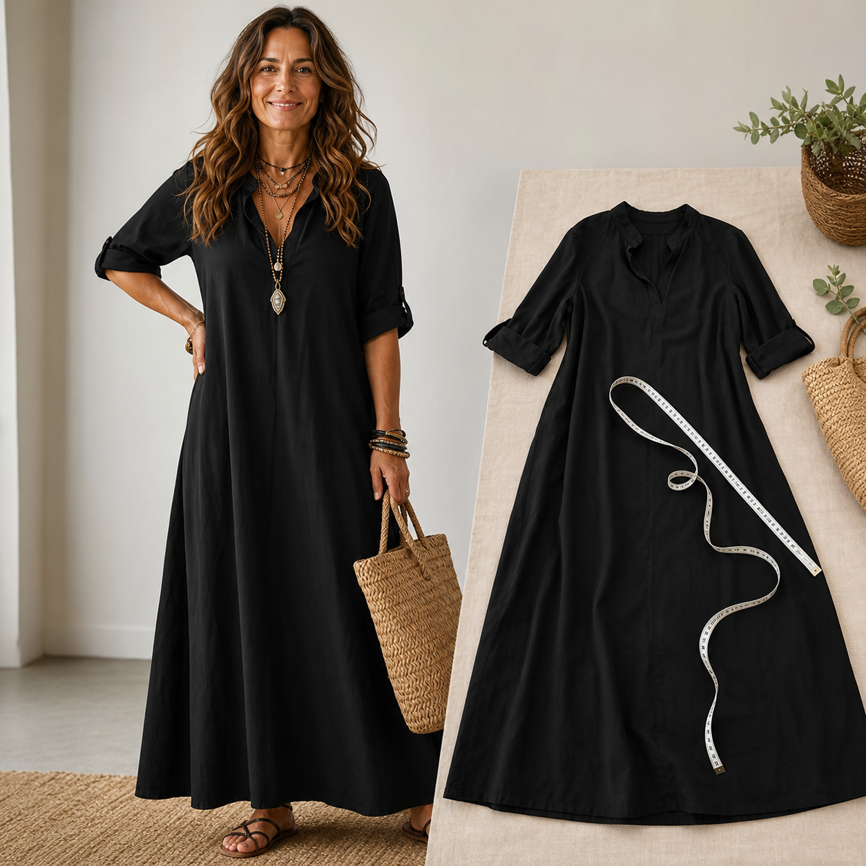 Bianca Napoletano™ Abito maxi fluido per uno stile estivo senza sforzo