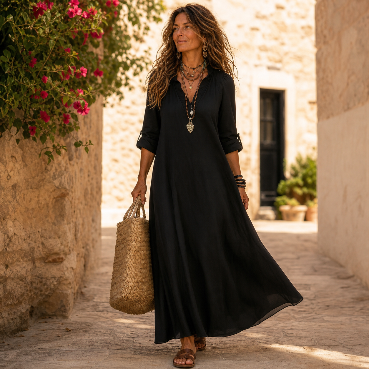 Bianca Napoletano™ Abito maxi fluido per uno stile estivo senza sforzo