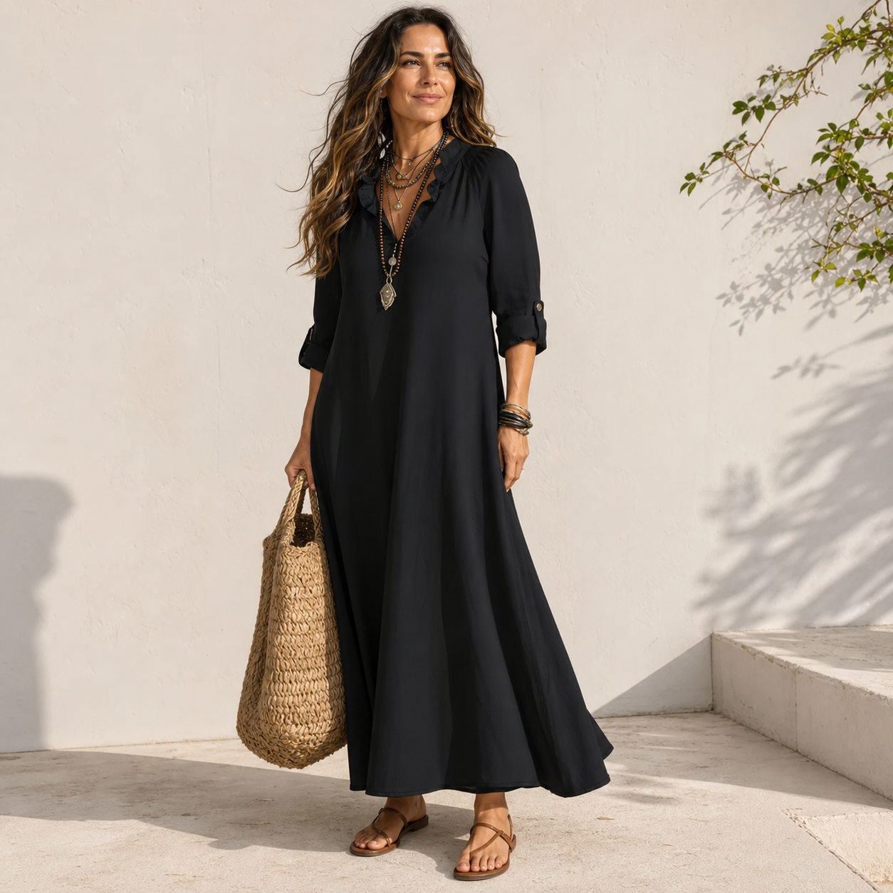Bianca Napoletano™ Abito maxi fluido per uno stile estivo senza sforzo