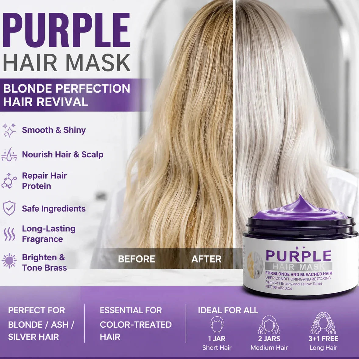 Blondané™ Maschera tonalizzante per capelli biondi senza riflessi ramati