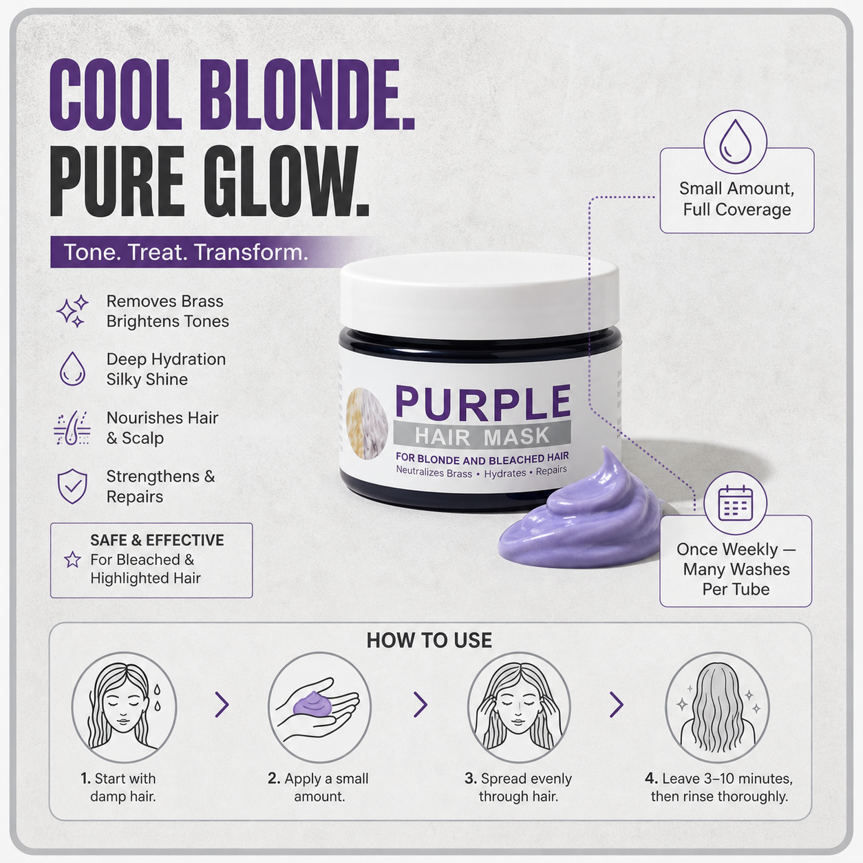 Blondané™ Maschera tonalizzante per capelli biondi senza riflessi ramati