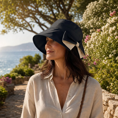 Brielle Sole™ Cappello a tesa larga con fiocco per la protezione solare