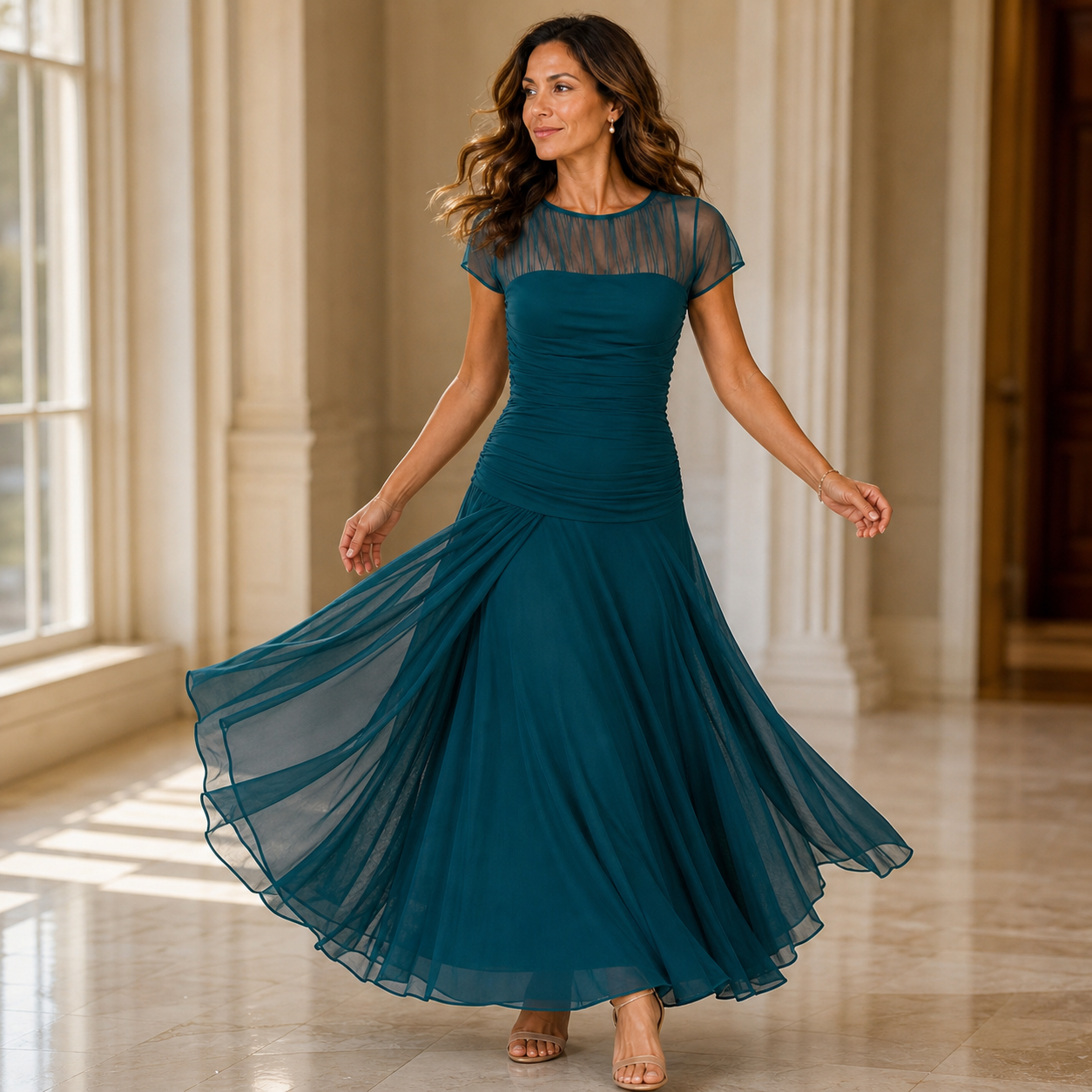 Camilla Della Valle™ Abito elegante e fluido per occasioni speciali