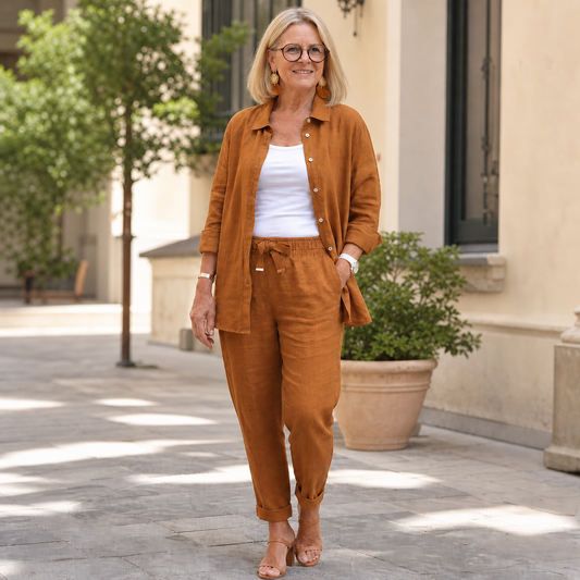 Camilla Manfredi™ Completo camicia e pantaloni leggero per le giornate calde