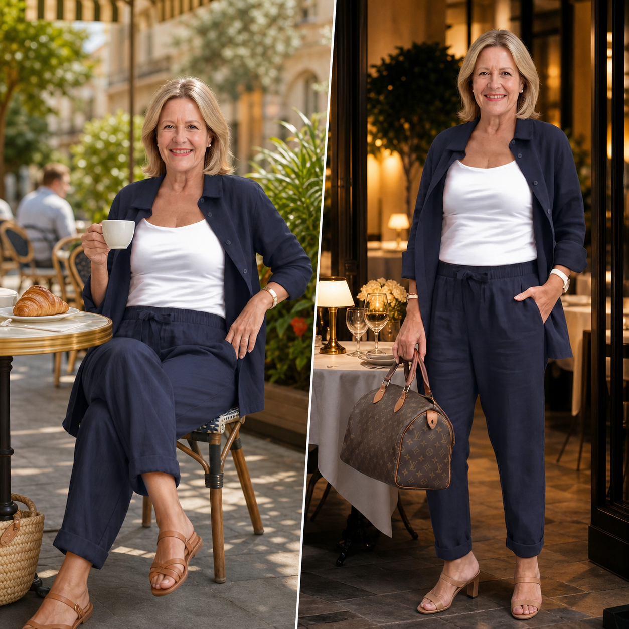 Camilla Manfredi™ Completo camicia e pantaloni leggero per le giornate calde