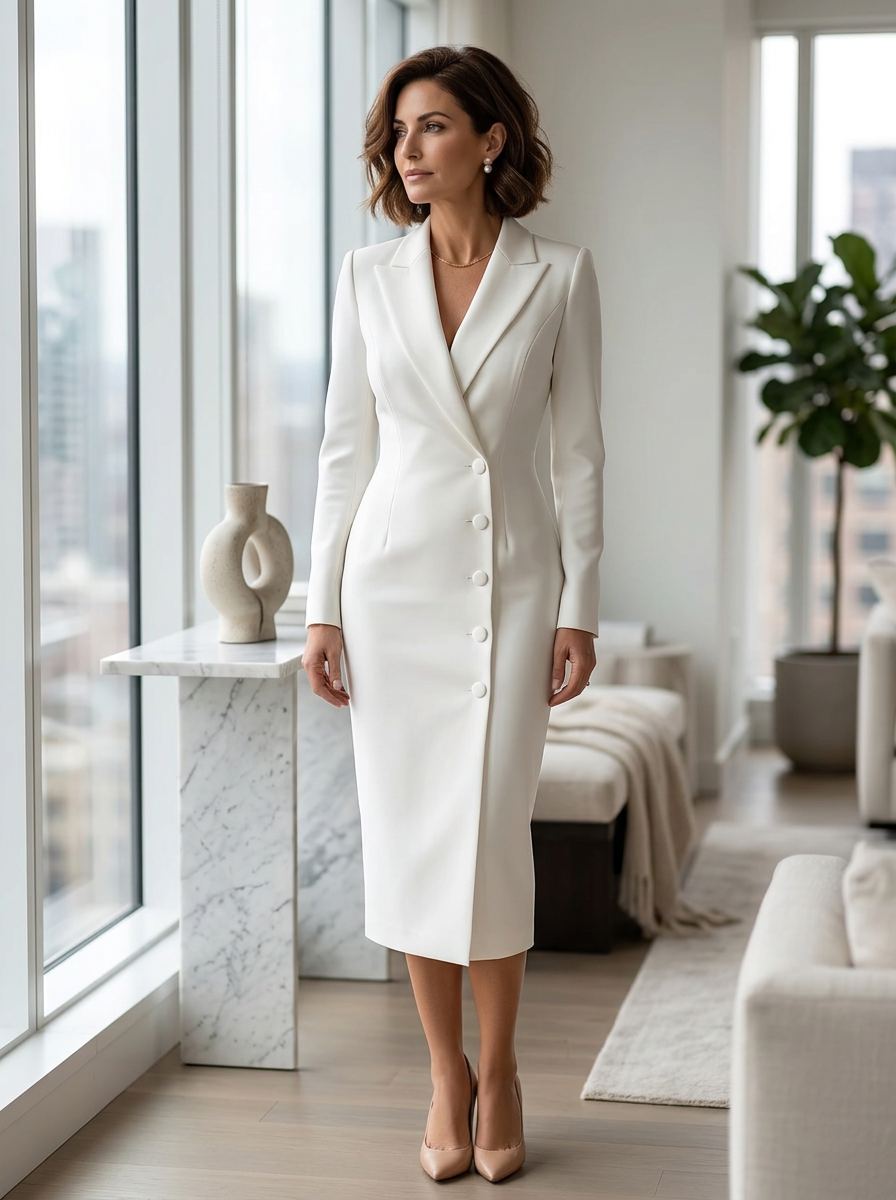 Camille™ Abito blazer sartoriale da lavoro e sera