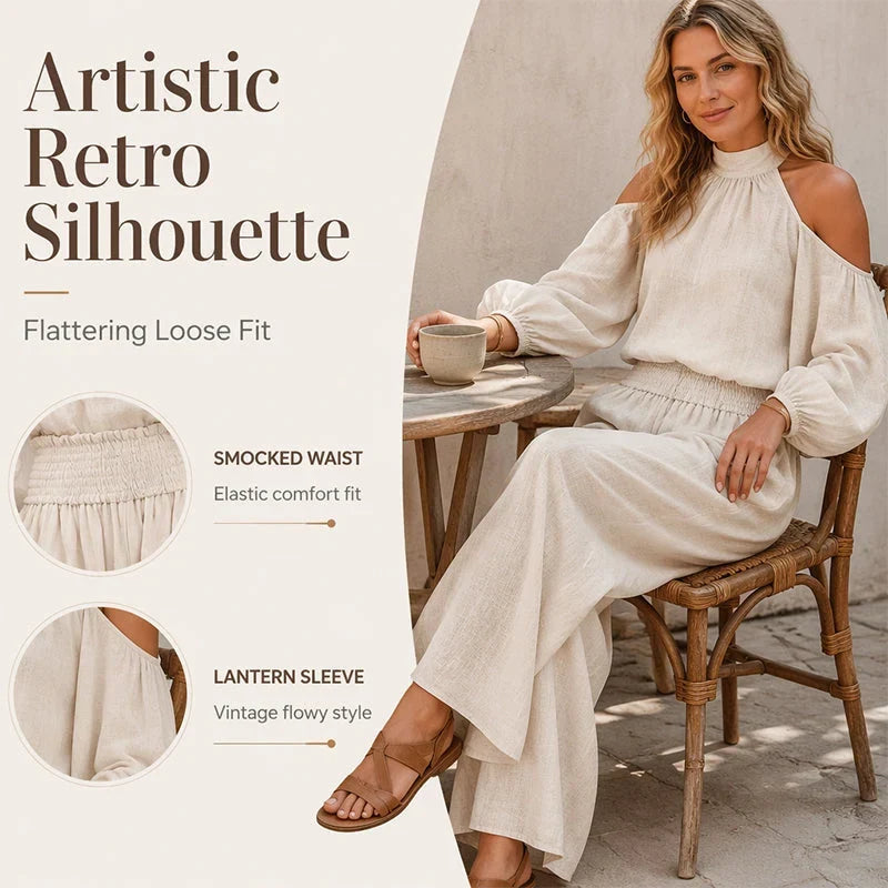 Candida Bartolomei™ Top halter con spalle scoperte per uno stile estivo senza sforzo