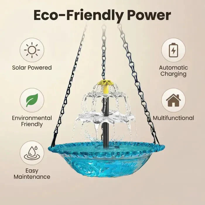 Cascadelle™ Fontana a cascata solare per uccelli