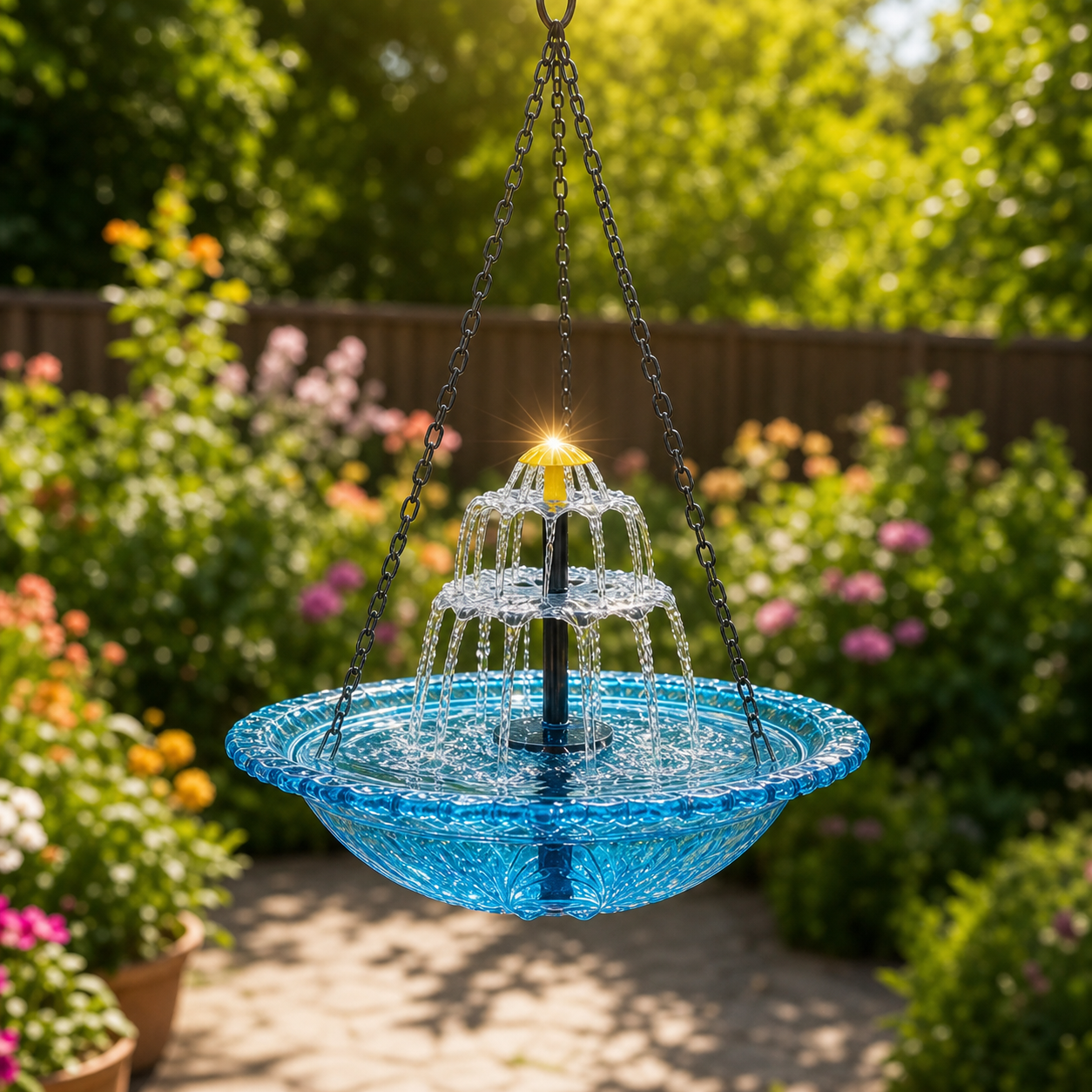 Cascadelle™ Fontana a cascata solare per uccelli