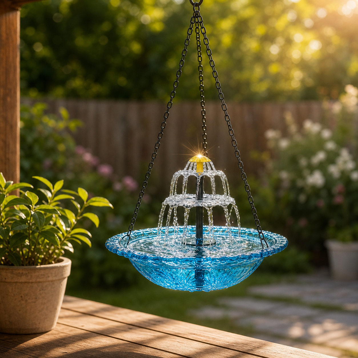 Cascadelle™ Fontana a cascata solare per uccelli