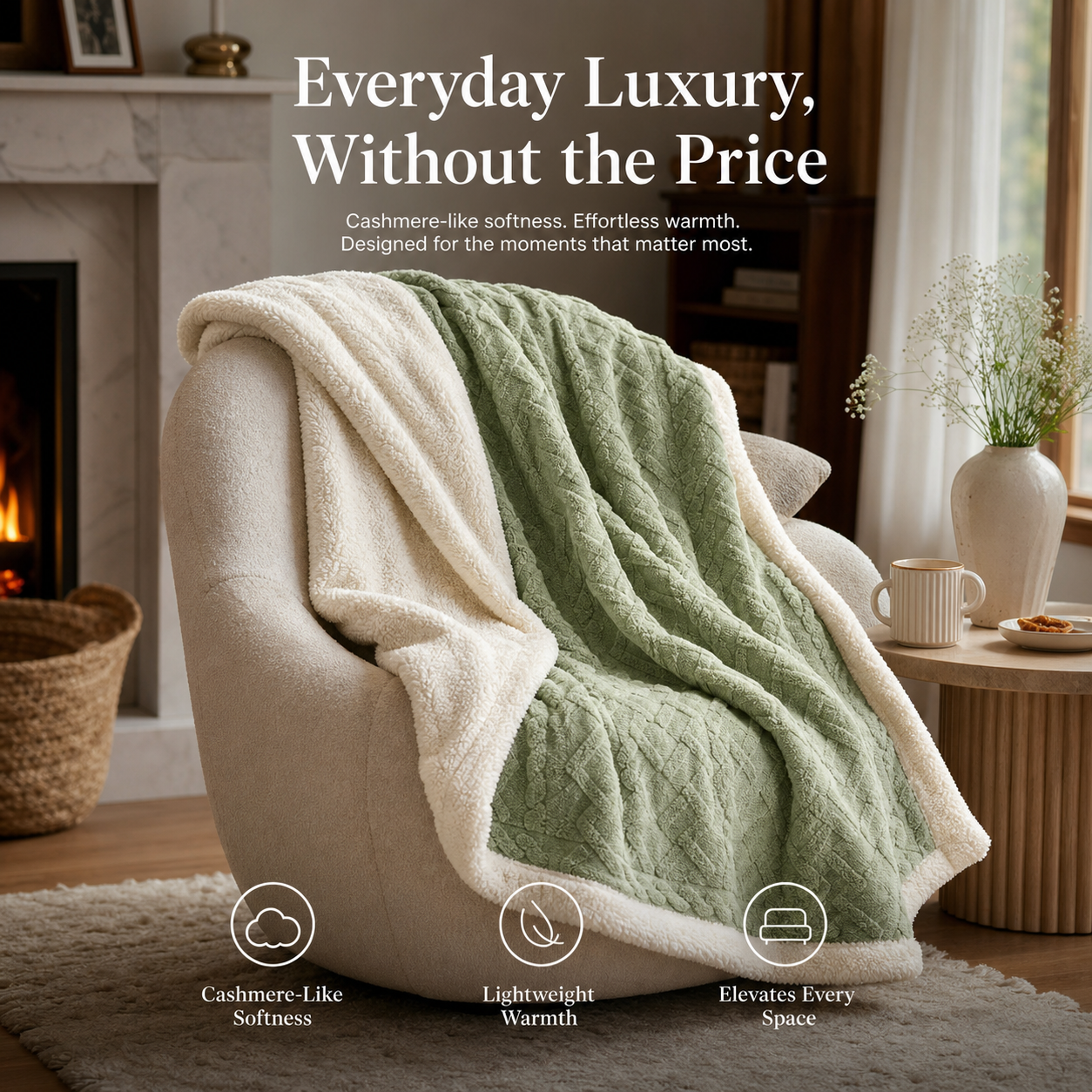 Cashmera™ Coperta plaid avvolgente per un comfort elegante