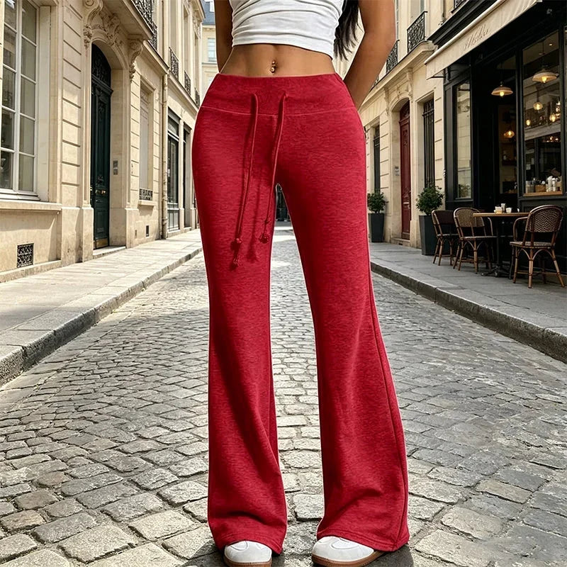 Caterina Boselli™ Pantaloni a vita alta e zampa d'elefante per una silhouette allungata senza sforzo