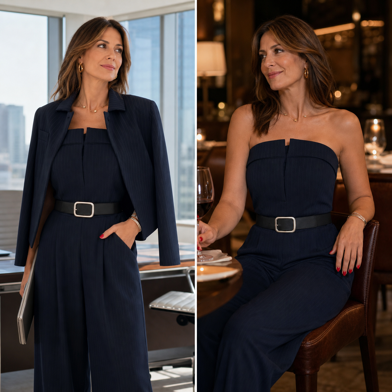 Caterina Nicodemi™ Set tuta e blazer versatile da ufficio e sera