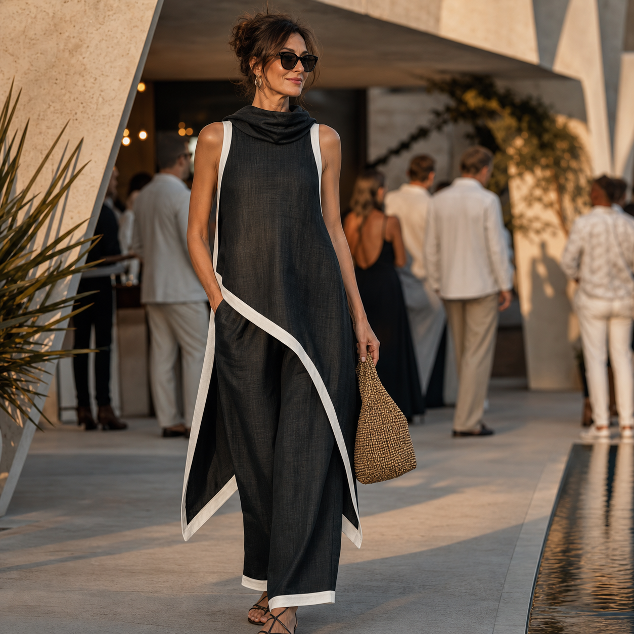 Caterina Radaelli™ Coordinato scultoreo per un'eleganza estiva senza sforzo