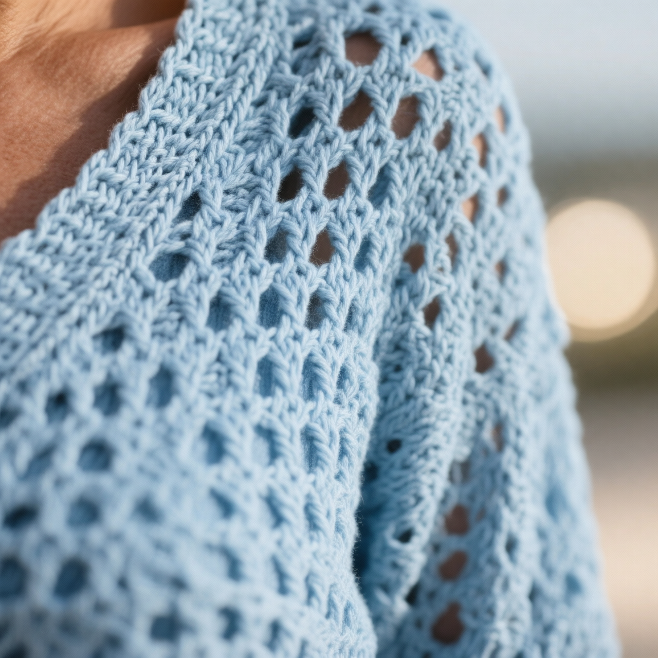 Celeste Avellino™ Blusa in maglia crochet traspirante